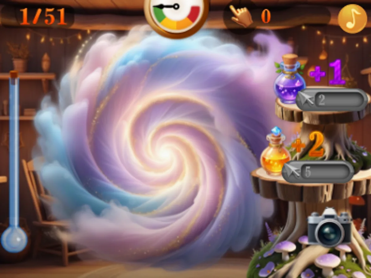 Portal before the recorded Mysterious Familiars touch with hand counter 0 and progress 1/51
