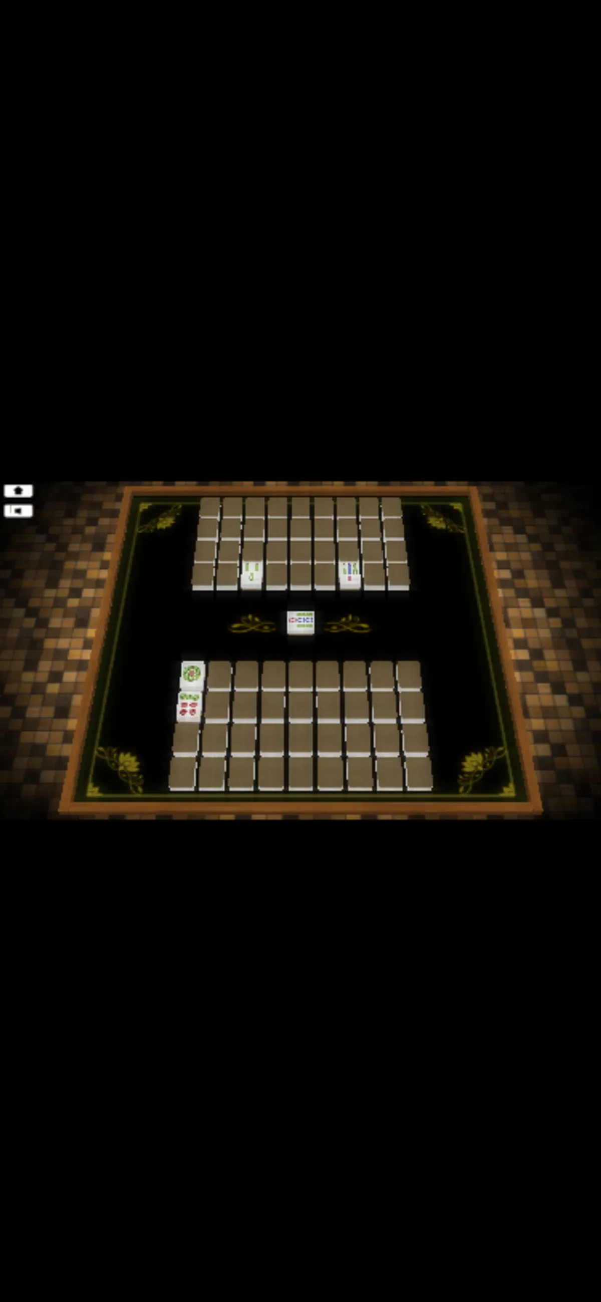 Two face-up mahjong tiles in the lower-left column on the phone-sized board.